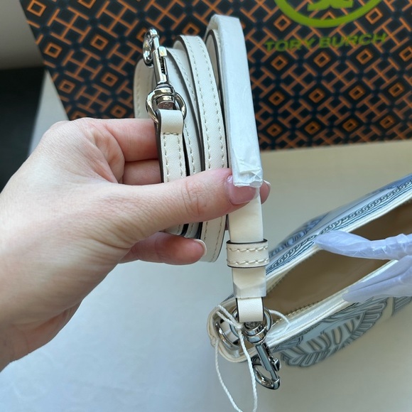 Tory Burch Nylon Printed Mini Tote Crossbody Bag Zebra - Picture 8 of 10